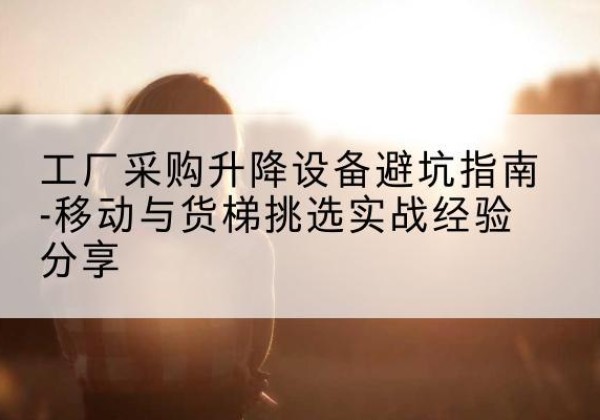 松北移动式升降机怎么选-工厂采购升降设备避坑指南-移动与货梯挑选实战经验分享
