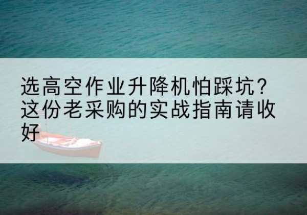 松北高空作业升降机厂家推荐-选高空作业升降机怕踩坑？这份老采购的实战指南请收好